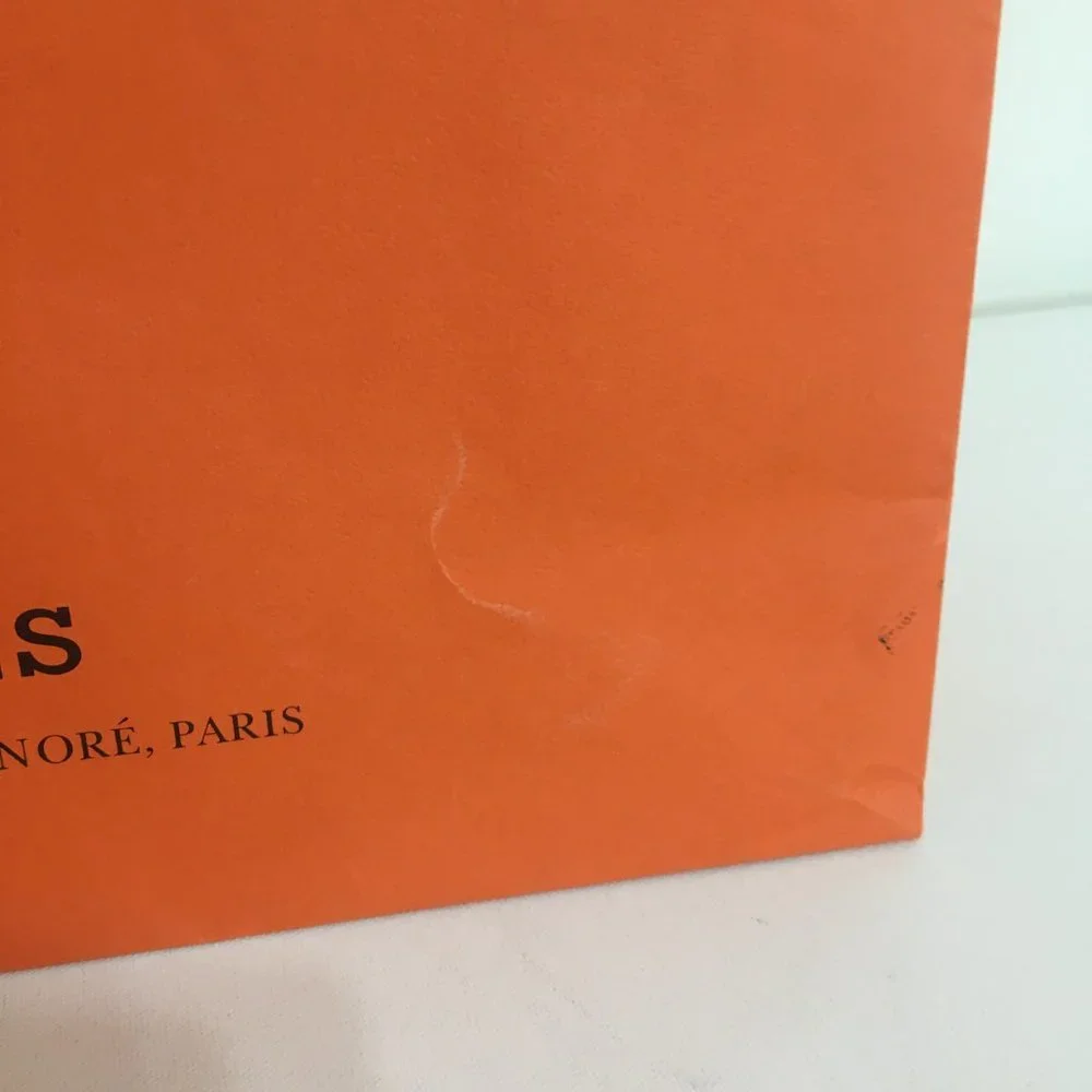 Hermes Authentic Paper Shopping Gift Bag 18.5 x 16.5 x 6.5 Rectangular Orange